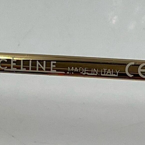 Celine Sunglasses - Style 41808 - Gold Tone - Green Gradient Lenses - Picture 3 of 5
